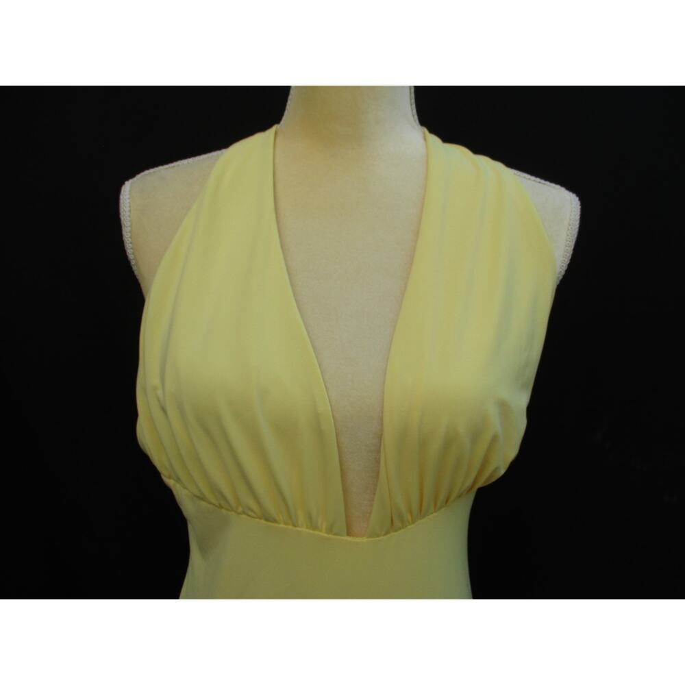 Nwt ZARA Light Yellow Halter Top Maxi Dress with Long Scarf Neck TieBack Size M - Picture 5 of 9